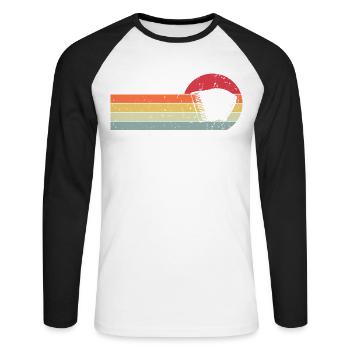Accordion - Unisex Long Sleeve Baseball T-Shirt - white/black - Front - Nik (191cm)