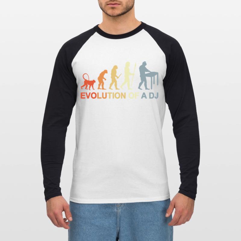 Evolution eines DJ Unisex Baseballshirt langarm