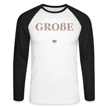 Große Schwester - Unisex Baseballshirt langarm - Weiß/Schwarz - Vorne - Nik (191cm)