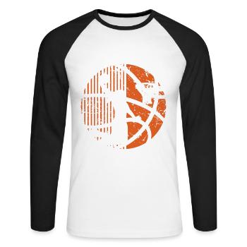 Basketball féminin Basketball féminin - T-shirt baseball manches longues Homme - blanc/noir - Devant - Nik (191cm)