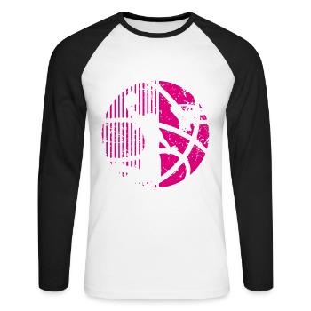Basketball féminin Basketball féminin - T-shirt baseball manches longues Homme - blanc/noir - Devant - Nik (191cm)