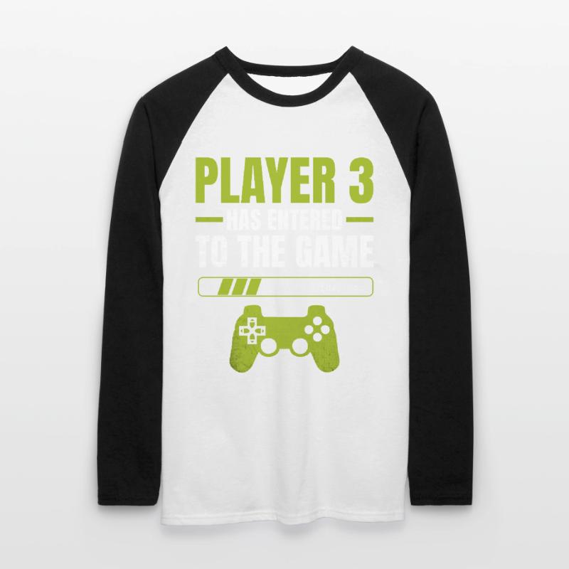 Player 3: Entering the Game – Loading Indicator Unisex Long Sleeve Baseball T-Shirt