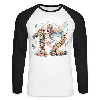 12 Jahre Fee Elfe Geburtstag Geschenk - Unisex Baseballshirt langarm - Weiß/Schwarz - Vorne - Nik (191cm)
