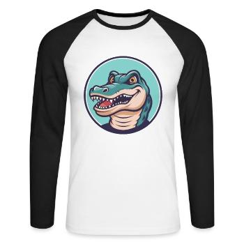 =SUBSTITUTE($K$13702,"[x]",$D13702) - Unisex Long Sleeve Baseball T-Shirt - white/black - Front - Nik (191cm)