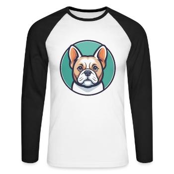 Grand Anglo Francais Blanc Et Orange Dog Breed Pet - Unisex Long Sleeve Baseball T-Shirt - white/black - Front - Nik (191cm)
