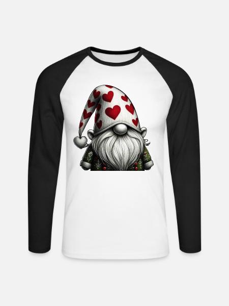 Leon Wichtel - Unisex Baseballshirt langarm - Weiß/Schwarz