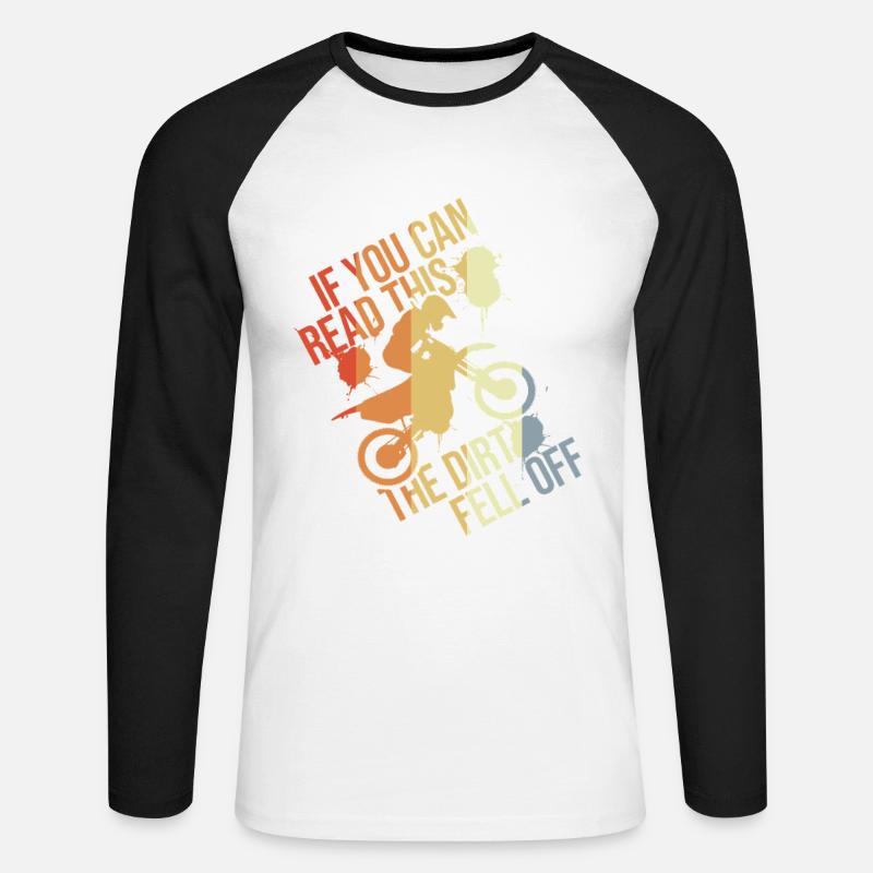 Der Dreck ist bereits ab - Unisex Baseballshirt langarm - Weiß/Schwarz