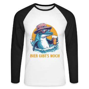 Malle L'AMOUR EST TOUT CE QU'IL RESTE DE LA BIÈRE Drôle - T-shirt baseball manches longues Homme - blanc/noir - Devant - Nik (191cm)
