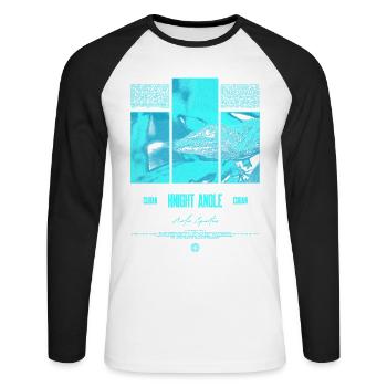 Cuban Knight Anole Lizard Owner Reptile Keeper - Unisex Long Sleeve Baseball T-Shirt - white/black - Front - Nik (191cm)