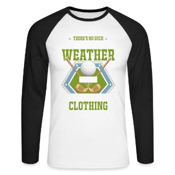 gulf - Unisex Long Sleeve Baseball T-Shirt - white/black - Front - Nik (191cm)