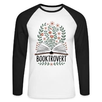 Blossom Harvest Book Magic - Unisex Long Sleeve Baseball T-Shirt - white/black - Front - Nik (191cm)