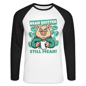 Kaffeeentzug Koffeinfrei Ex-Kaffeetrinker - Unisex Baseballshirt langarm - Weiß/Schwarz - Vorne - Nik (191cm)