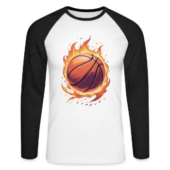 Basketball Players Basketball Players Men's Basketball - Unisex Long Sleeve Baseball T-Shirt - white/black - Front - Nik (191cm)