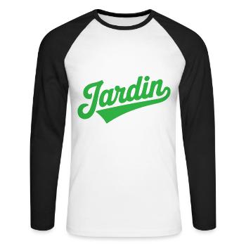 I Can't I Have Garden Humor Gardening Gardener - Unisex Long Sleeve Baseball T-Shirt - white/black - Front - Nik (191cm)