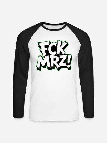FCK Mar Political Protest Slogan - Unisex Long Sleeve Baseball T-Shirt - white/black