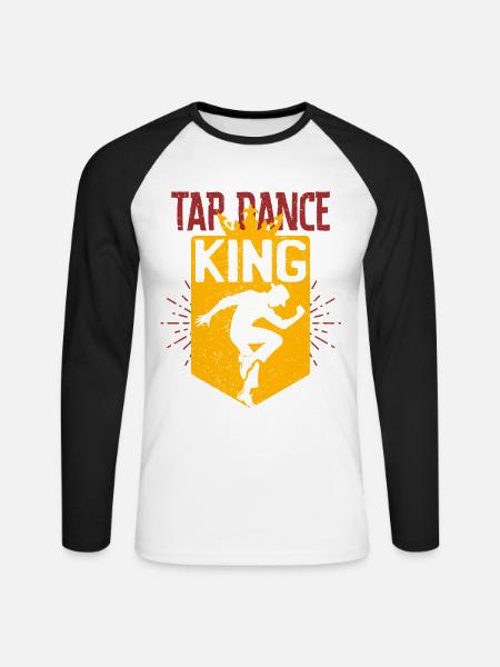 Stepptanz Stepptänzer Stepptänzerin Stepper - Unisex Baseballshirt langarm - Weiß/Schwarz