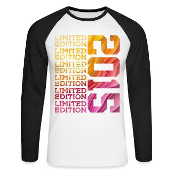 ÉDITION LIMITÉE 2015 11 ANS 11E ANNIVERSAIRE - T-shirt baseball manches longues Homme - blanc/noir - Devant - Nik (191cm)