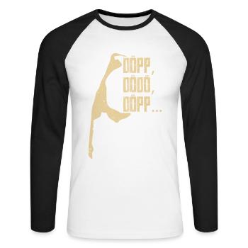 Island of Sylt DÖPP DODO DÖPP Wadden Sea Funny - Unisex Long Sleeve Baseball T-Shirt - white/black - Front - Nik (191cm)