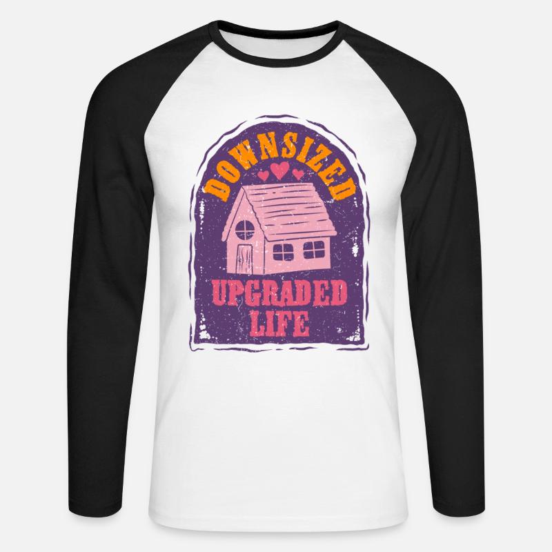 Piccola casa - Maglia da baseball a manica lunga da uomo - bianco/nero