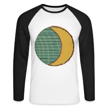 Moon Sun Equinox Occult Easter Blessings Spring - Unisex Long Sleeve Baseball T-Shirt - white/black - Front - Nik (191cm)