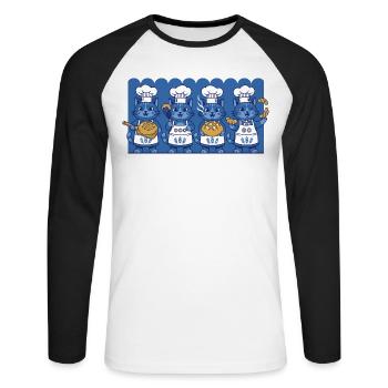 Sourdough Bread Baking Baker Sourdough Starter Jar - Unisex Baseballshirt langarm - Weiß/Schwarz - Vorne - Nik (191cm)