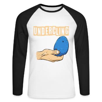Indoor Climbing Indoor Climbing - Unisex Long Sleeve Baseball T-Shirt - white/black - Front - Nik (191cm)