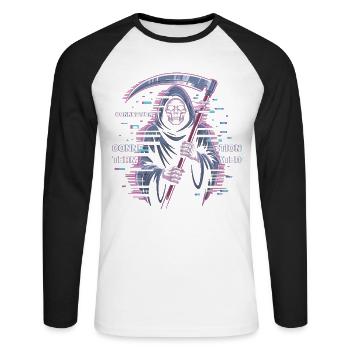 Link a annulé la technologie de la Faucheuse de t-shirt - T-shirt baseball manches longues Homme - blanc/noir - Devant - Nik (191cm)