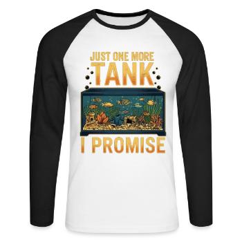 Aquarium dit juste un aquarium de plus - T-shirt baseball manches longues Homme - blanc/noir - Devant - Nik (191cm)