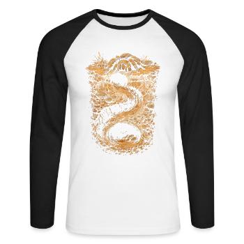 Tarantula - Unisex Long Sleeve Baseball T-Shirt - white/black - Front - Nik (191cm)