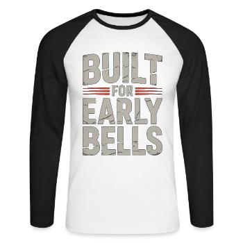 Professeur principal formé pour les débuts de carrière d’enseignant - T-shirt baseball manches longues Homme - blanc/noir - Devant - Nik (191cm)