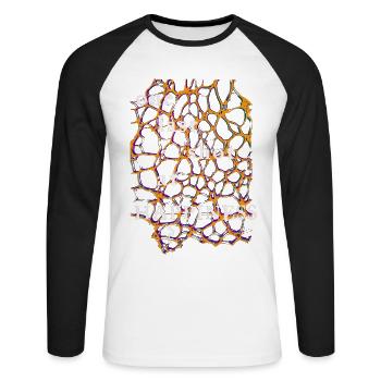 ONE LAST SHOT AT HAPPINESS? - Unisex Long Sleeve Baseball T-Shirt - white/black - Front - Nik (191cm)