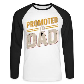 Papa cool Fête des pères Humour paternel - T-shirt baseball manches longues Homme - blanc/noir - Devant - Nik (191cm)