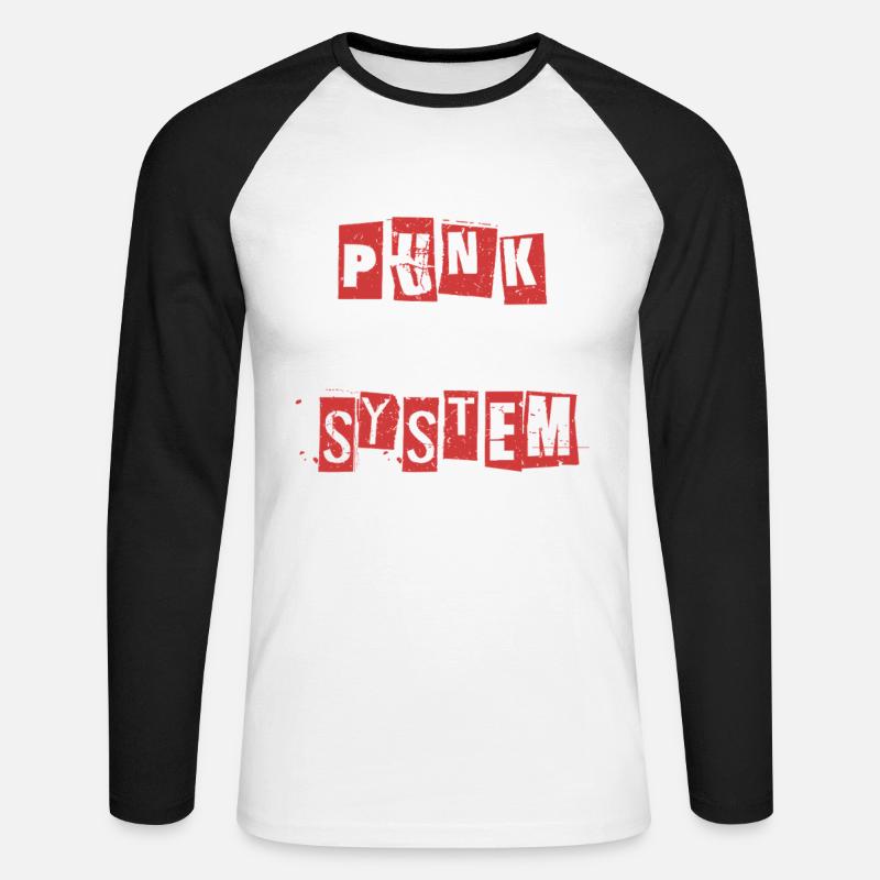Punk For A Day - Unisex Baseballshirt langarm - Weiß/Schwarz