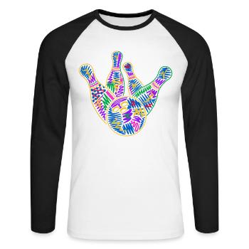 Bowler Enfants Hommes Garçons Bowling coloré - T-shirt baseball manches longues Homme - blanc/noir - Devant - Nik (191cm)