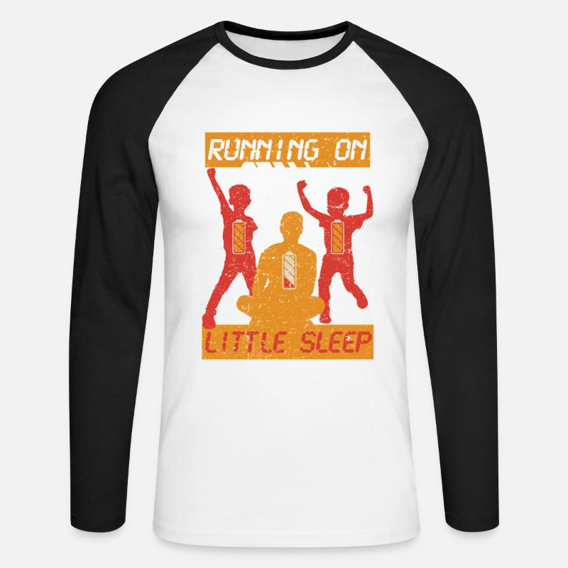 Single Dad Single Dad - Unisex Long Sleeve Baseball T-Shirt - white/black