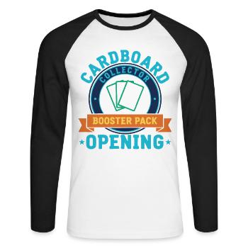 Jeu de cartes d’ouverture du pack d’extension Cardboard Collector - T-shirt baseball manches longues Homme - blanc/noir - Devant - Nik (191cm)