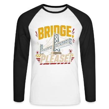 Bridge Engineer Civil Engineering - Unisex Long Sleeve Baseball T-Shirt - white/black - Front - Nik (191cm)