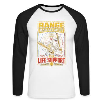 Escrima Arnis Martial Arts Range Management - Unisex Long Sleeve Baseball T-Shirt - white/black - Front - Nik (191cm)