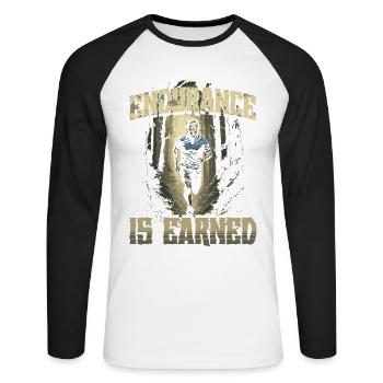 Marathon Marathon Runners Running - T-shirt baseball manches longues Homme - blanc/noir - Devant - Nik (191cm)