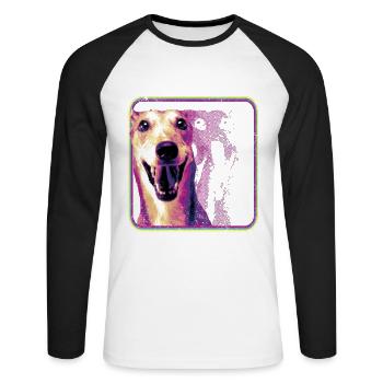 Ist es Jazz? Jazz Dog Humor, Musikerkonzert - Unisex Baseballshirt langarm - Weiß/Schwarz - Vorne - Nik (191cm)