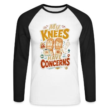 Marathon Marathon Runners Running - T-shirt baseball manches longues Homme - blanc/noir - Devant - Nik (191cm)