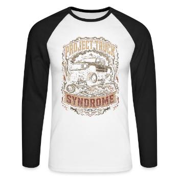 Rolling Coal Project Truck Syndrome - Unisex Long Sleeve Baseball T-Shirt - white/black - Front - Nik (191cm)