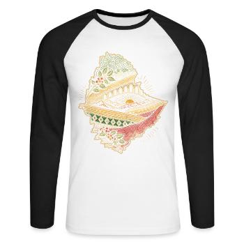 Ethiopia Ethiopian Ethiopians - Unisex Long Sleeve Baseball T-Shirt - white/black - Front - Nik (191cm)