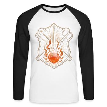 Glassblower - Unisex Long Sleeve Baseball T-Shirt - white/black - Front - Nik (191cm)
