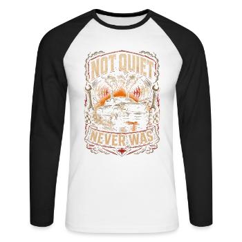 Rolling Coal Not Quiet Never Was - Unisex Baseballshirt langarm - Weiß/Schwarz - Vorne - Nik (191cm)