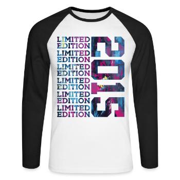 COOL 11 YEARS LIMITED EDITION 2015 11TH BIRTHDAY - Unisex Long Sleeve Baseball T-Shirt - white/black - Front - Nik (191cm)