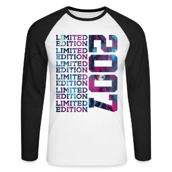 COOL 19 ANS ÉDITION LIMITÉE 2007 19E ANNIVERSAIRE - T-shirt baseball manches longues Homme - blanc/noir - Devant - Nik (191cm)