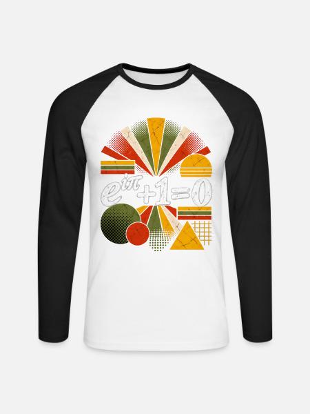 Euler-Identität – Mathematik-Wissenschaftsgleichung - Unisex Baseballshirt langarm - Weiß/Schwarz