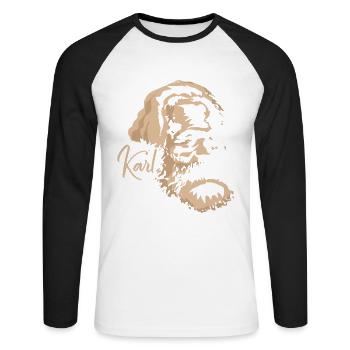Kommunismus Lenin Marx Klassenkampf Sozial - Unisex Baseballshirt langarm - Weiß/Schwarz - Vorne - Nik (191cm)