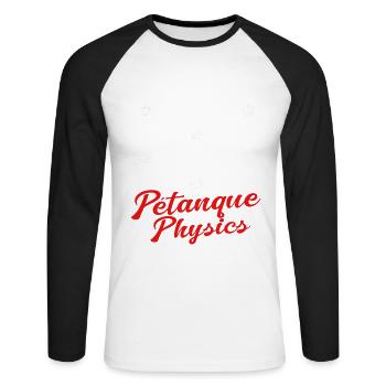 Pétanque Bocce Raffa Boule Sport Ball Petanque - Unisex Long Sleeve Baseball T-Shirt - white/black - Front - Nik (191cm)